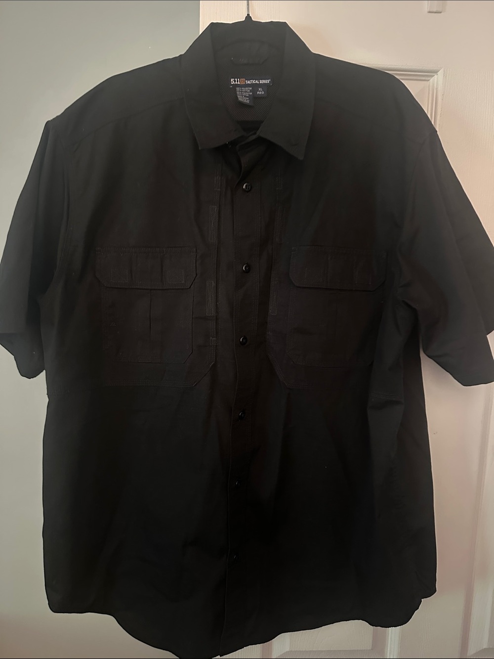 5.11 Tactical Men's Black Short-Sleeve Button-Up Work Shirt